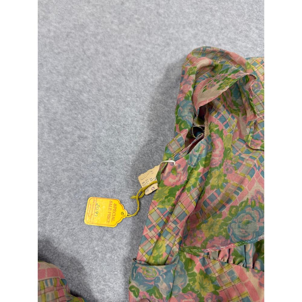 Vintage Young Innocent Arpeja Floral Dress Flutter Sleeves Junior Womens Size 5 - Picture 5 of 5